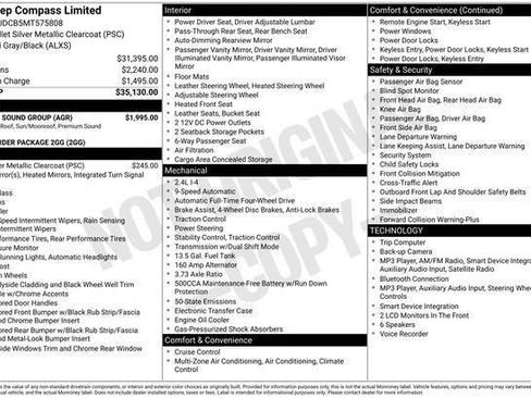 Used 2021 Jeep Compass Limited w/ Sun and Sound Group AWD/4WD image 9