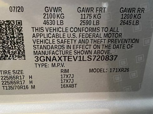 Used 2020 Chevrolet Equinox LT AWD/4WD image 29
