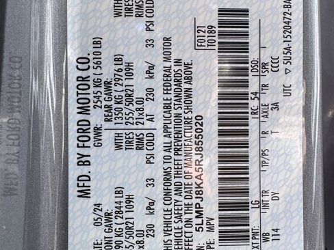 Used 2024 Lincoln Nautilus Reserve w/ Equipment Group 203A image 31