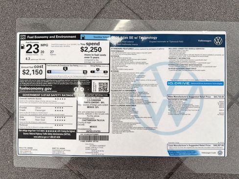 New 2026 Volkswagen Atlas SE image 38