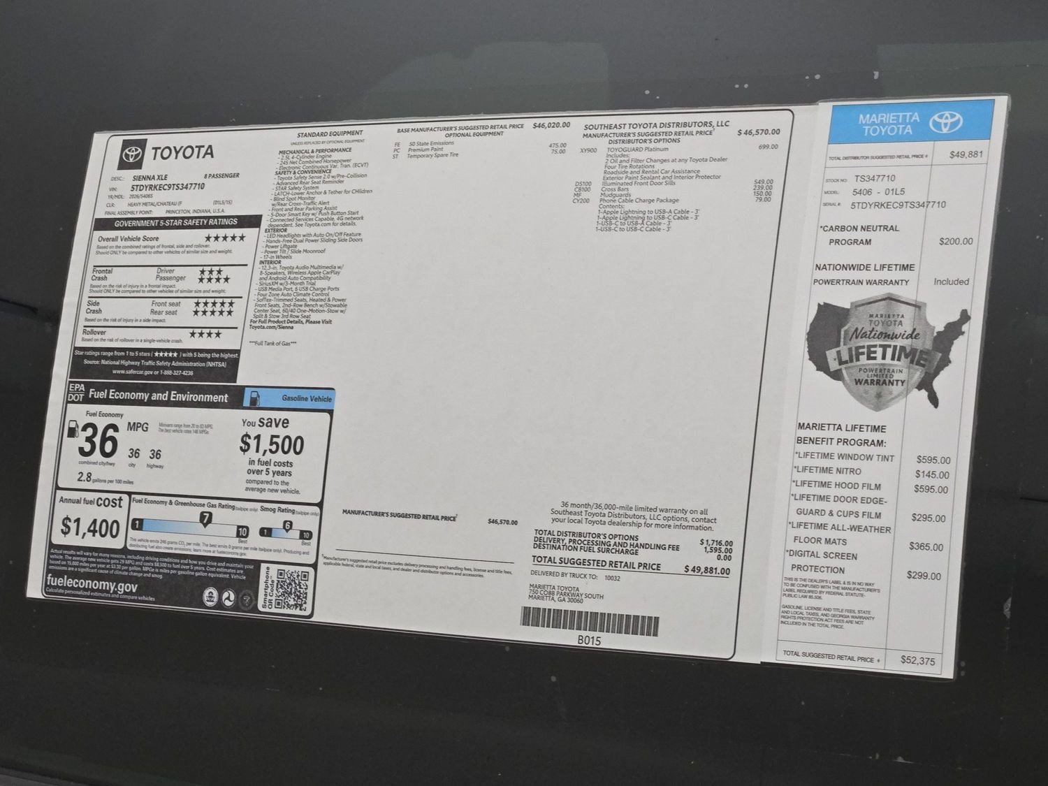 New 2026 Toyota Sienna XLE FWD image 35