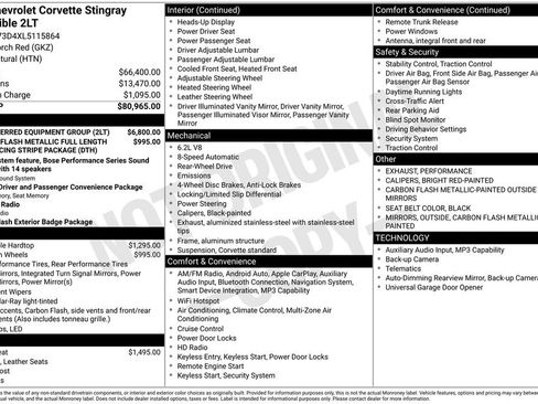 Used 2020 Chevrolet Corvette Stingray Preferred Conv w/ 2LT Preferred Equipment Group image 21