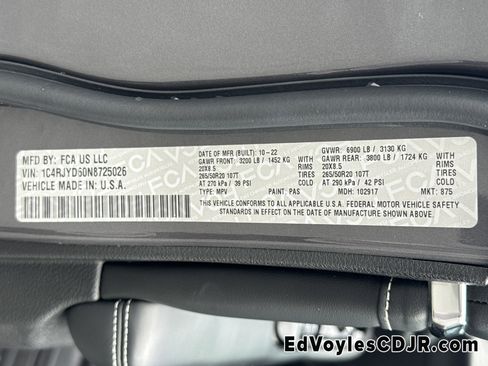 Used 2022 Jeep Grand Cherokee Overland w/ Advanced Protech Group III image 41