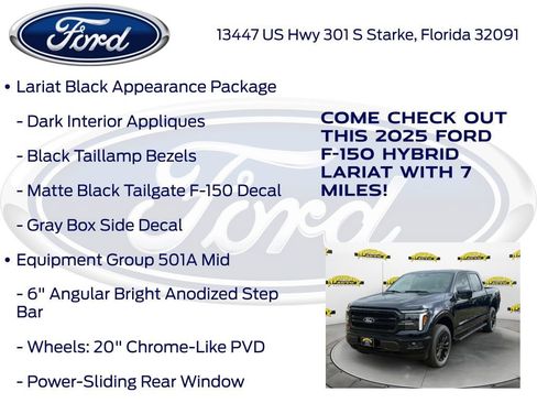 New 2025 Ford F150 Lariat w/ Equipment Group 501A Mid image 20