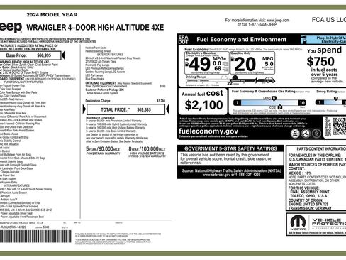 Used 2024 Jeep Wrangler High Altitude image 17