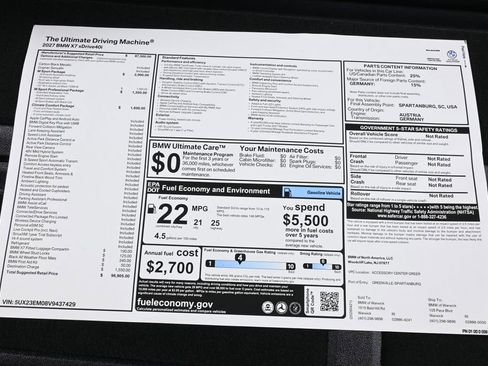 New 2027 BMW X7 xDrive40i w/ M Sport Package AWD/4WD image 38