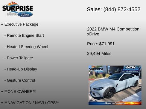 Used 2022 BMW M4 xDrive Competition w/ M Carbon Exterior Package AWD/4WD image 12