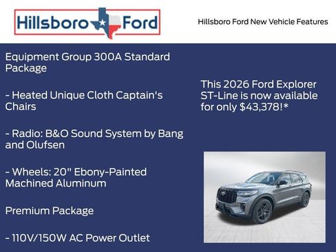 New 2026 Ford Explorer ST-Line w/ ST-Line Street Pack RWD image 5