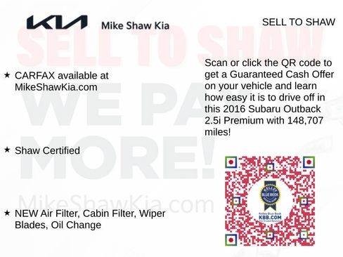 Used 2016 Subaru Outback 2.5i Premium AWD/4WD image 12