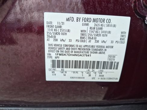 Used 2022 Ford Explorer XLT w/ Equipment Group 202A RWD image 21