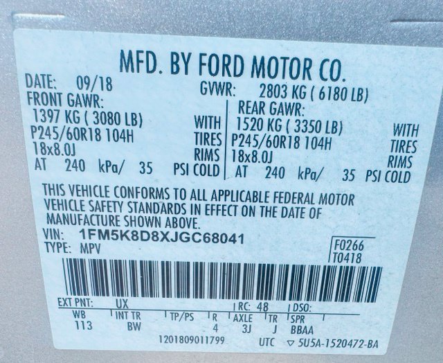Used 2018 Ford Explorer XLT w/ Equipment Group 202A AWD/4WD image 12