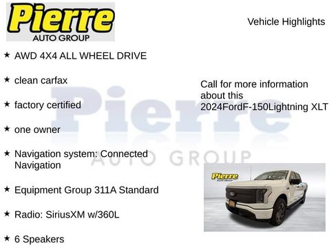 Certified 2024 Ford F150 Lightning XLT AWD/4WD image 7
