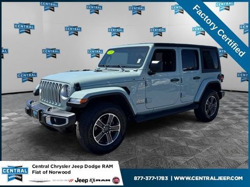 Certified 2023 Jeep Wrangler Unlimited Sahara w/ Cold Weather Group AWD/4WD image 1
