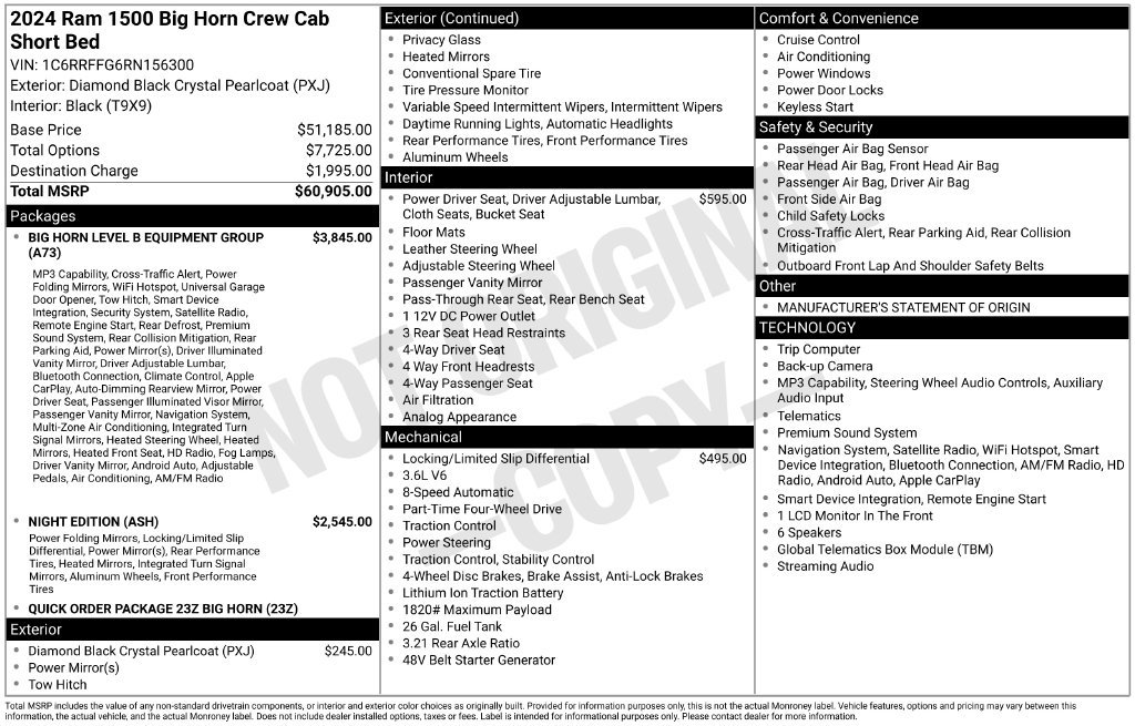 Used 2024 RAM 1500 Big Horn AWD/4WD image 36