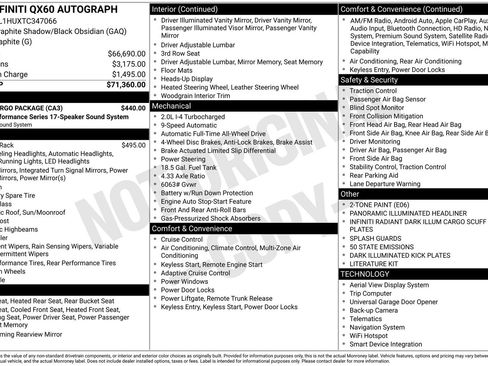 New 2026 INFINITI QX60 Autograph w/ Dark Cargo Package image 10
