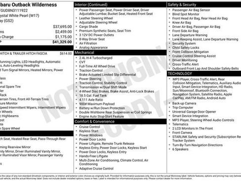 Used 2022 Subaru Outback Wilderness AWD/4WD image 7