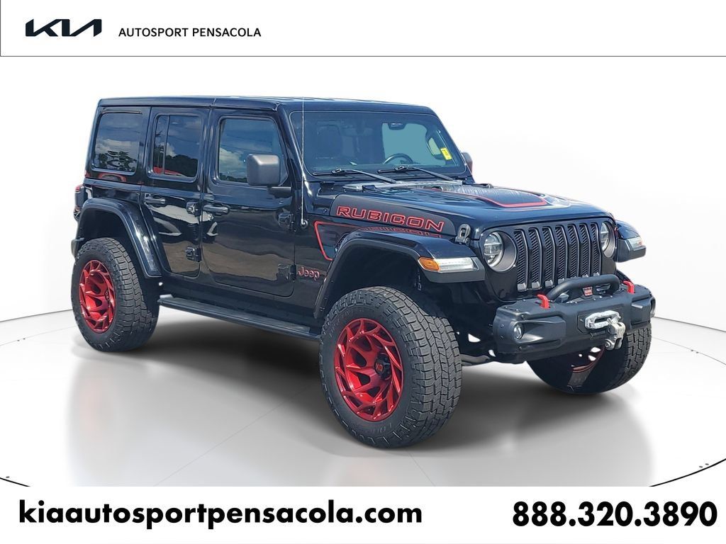 Used 2021 Jeep Wrangler Unlimited Rubicon w/ Uconnect 4C Nav & Sound Group AWD/4WD image 1