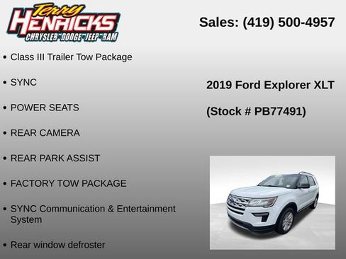 Used 2019 Ford Explorer XLT w/ Class III Trailer Tow Package AWD/4WD image 11