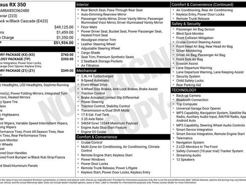 Used 2025 Lexus RX 350 FWD w/ Accessory Package (K3) image 24