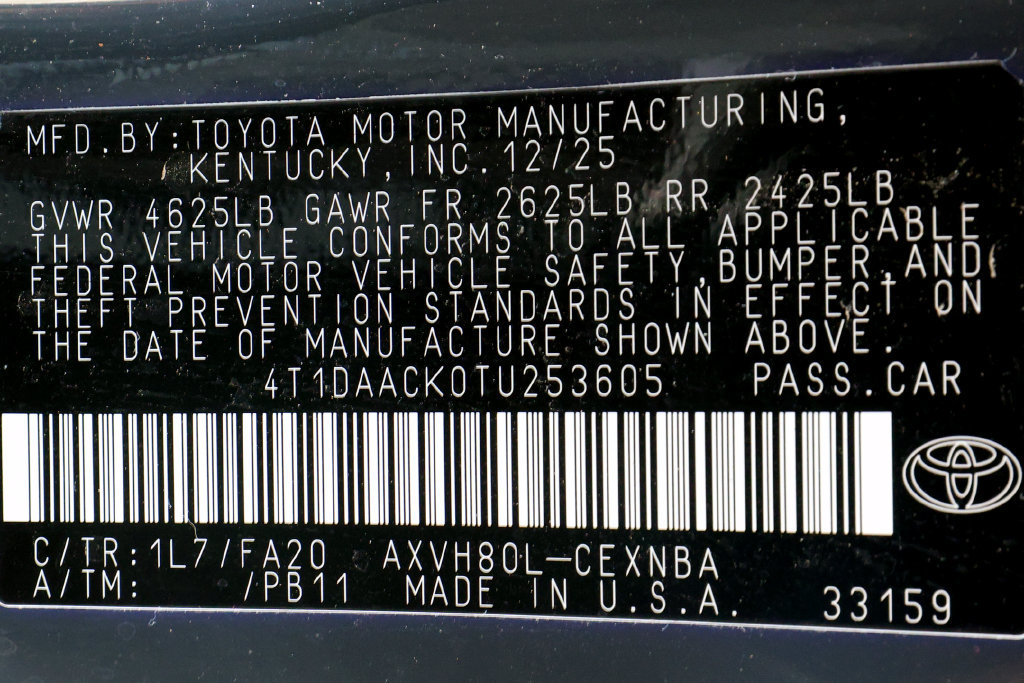 Used 2026 Toyota Camry LE FWD image 12