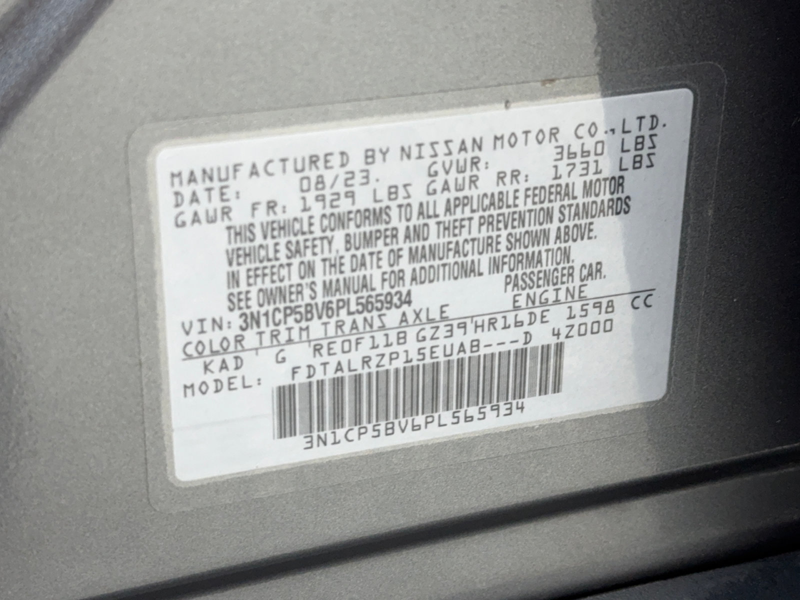 Used 2023 Nissan Kicks S FWD image 55