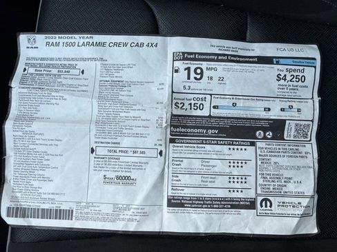 Used 2022 RAM 1500 Laramie w/ Sport Appearance Package image 33