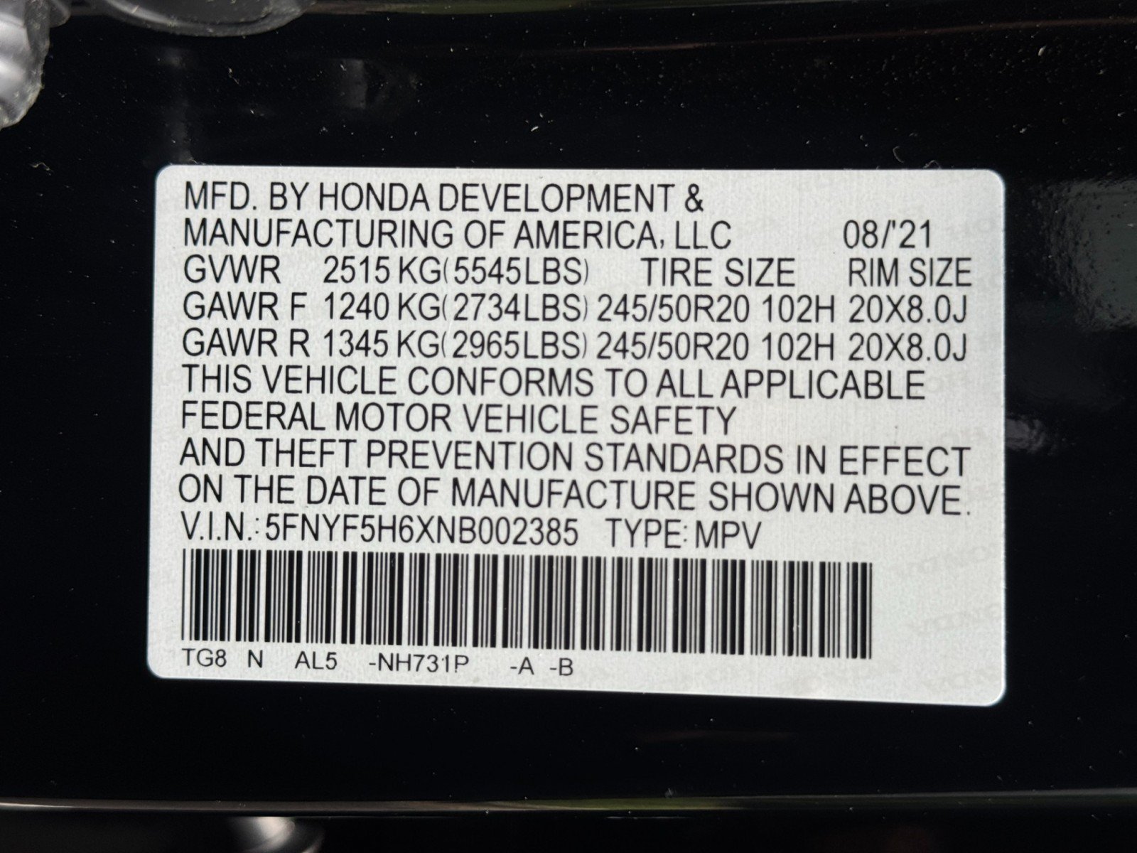 Used 2022 Honda Pilot Touring image 50