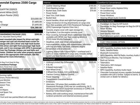 Used 2022 Chevrolet Express 2500 w/ Driver Convenience Package RWD image 3