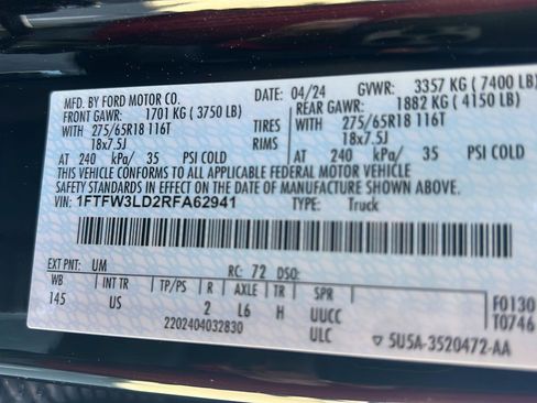 Certified 2024 Ford F150 XLT w/ Mobile Office Package AWD/4WD image 41