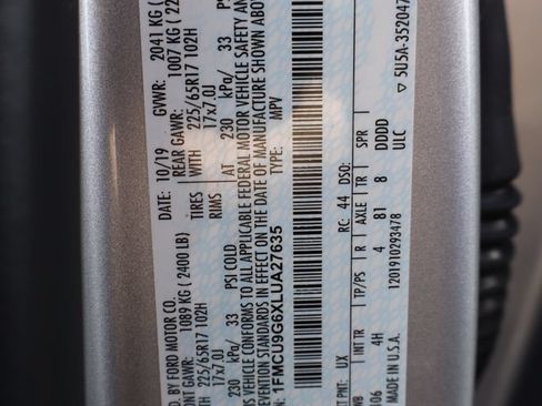 Certified 2020 Ford Escape SE AWD/4WD image 29
