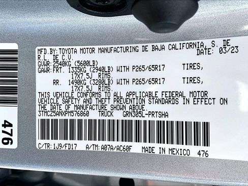 Used 2023 Toyota Tacoma TRD Sport w/ Black Out Package (TMS) AWD/4WD image 29