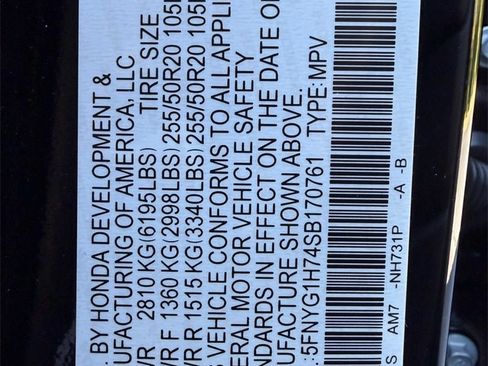 New 2025 Honda Pilot Touring image 47