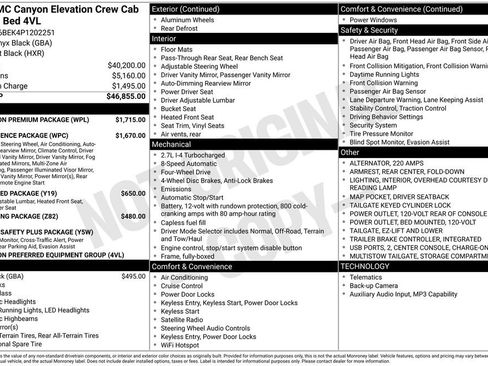 Used 2023 GMC Canyon Elevation w/ Elevation Premium Package image 47