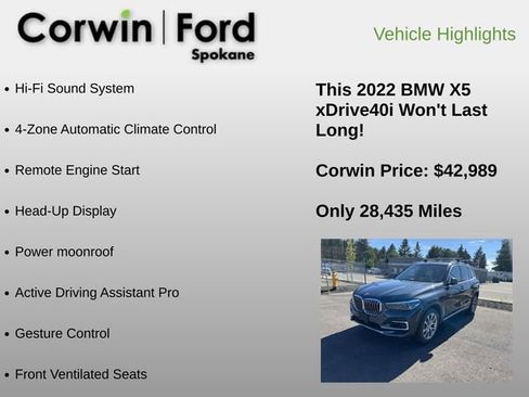 Used 2022 BMW X5 xDrive40i AWD/4WD image 17