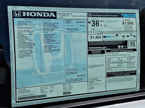 New 2026 Honda Civic LX image 11