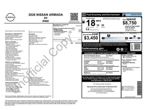 New 2026 Nissan Armada SV image 34