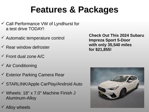 Used 2024 Subaru Impreza 2.0i Sport AWD/4WD image 4