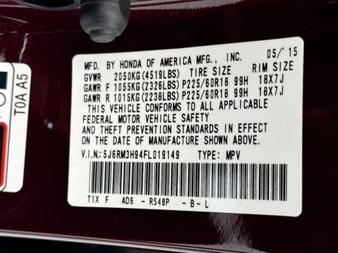 Used 2015 Honda CR-V Touring image 34