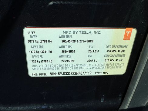 Used 2017 Tesla Model X 100D AWD/4WD image 35