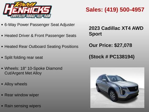 Used 2023 Cadillac XT4 Sport w/ Trailering Package AWD/4WD image 36