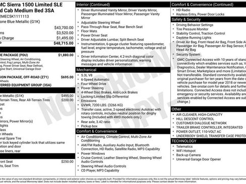 Used 2019 GMC Sierra 1500 SLE w/ SLE Value Package image 2