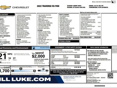 Used 2022 Chevrolet Traverse RS