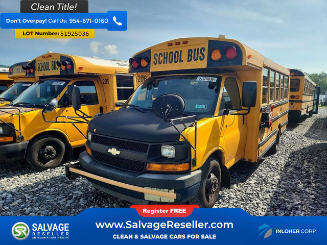 Used 2010 Chevrolet Express 3500 Extended w/ School Bus Package RWD image 3
