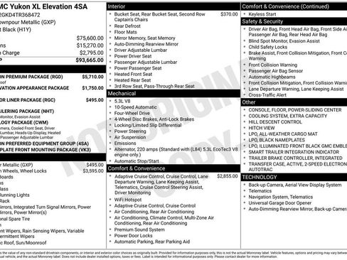 New 2026 GMC Yukon XL Elevation w/ Elevation Premium Package AWD/4WD image 3