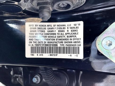 Used 2019 Honda Civic EX image 16