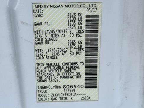 Used 2017 Nissan NV 2500 S w/ Power Basic Package RWD image 34