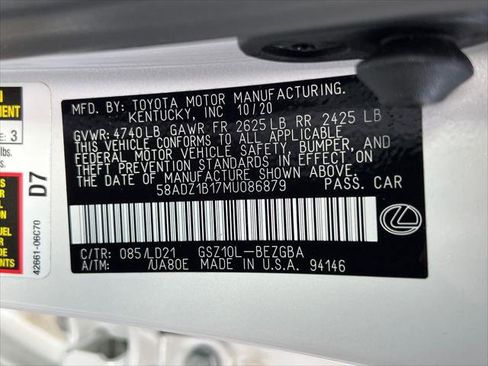 Certified 2021 Lexus ES 350 w/ Premium Package image 35