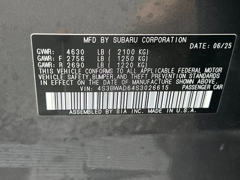 New 2025 Subaru Legacy Premium image 26