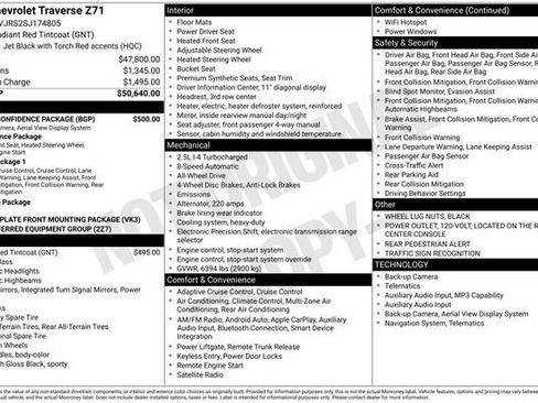 Certified 2025 Chevrolet Traverse Z71 w/ Driver Confidence Package image 34