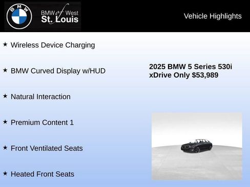 Certified 2025 BMW 530i xDrive 530i xDrive w/ Premium Package image 37